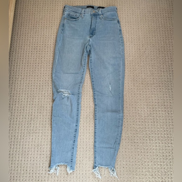 Banana Republic high rise raw hem skinny Jean size 27 - Picture 3 of 4